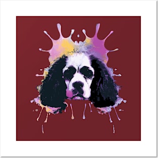 King Charles Spaniel Blenheim Spaniel Watercolor Art Posters and Art